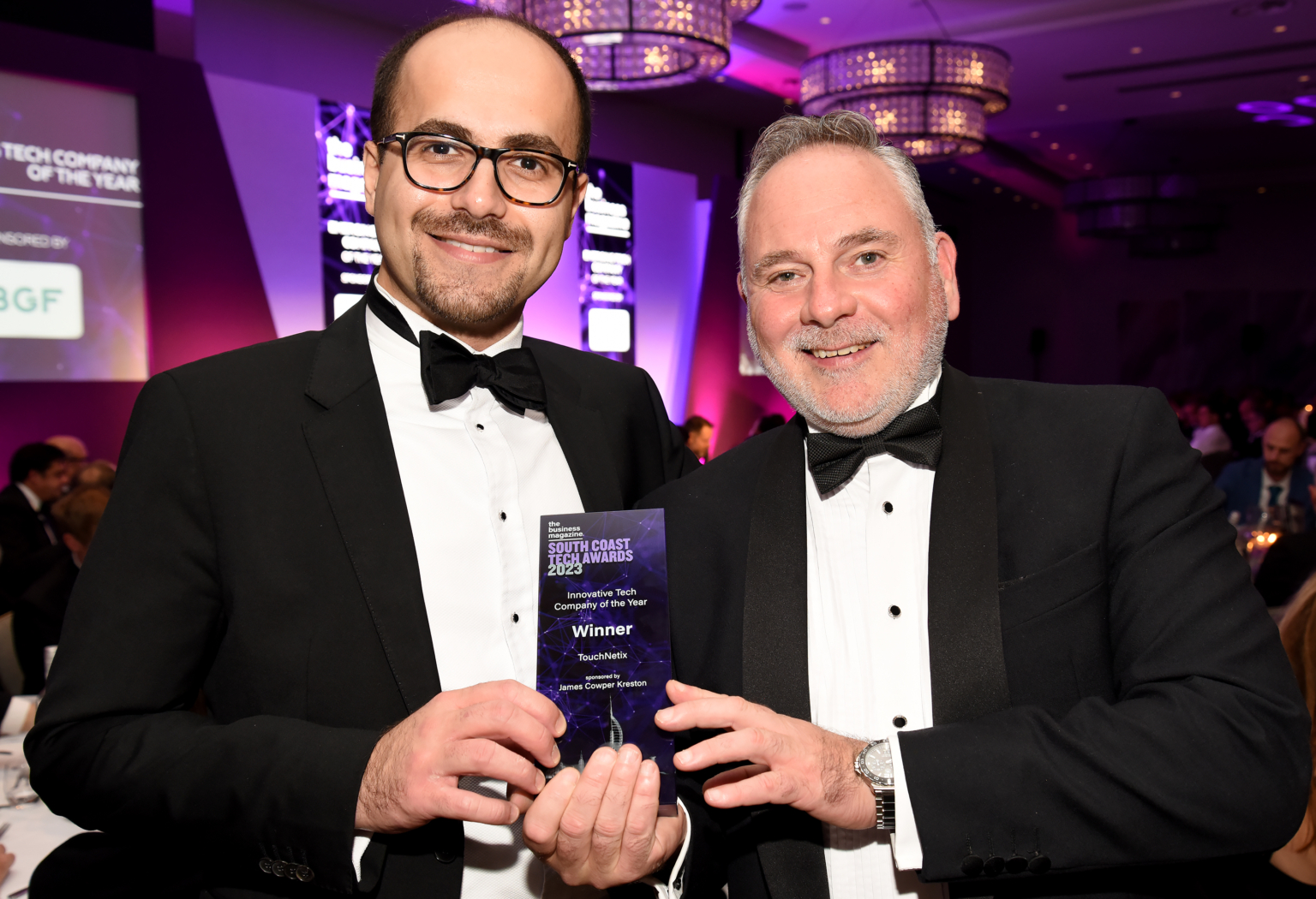 George East of TouchNetix, winner of Innovative Tech Company of the Year