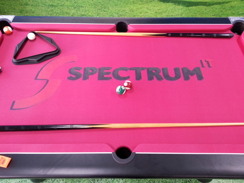Spectrum IT branded pool table