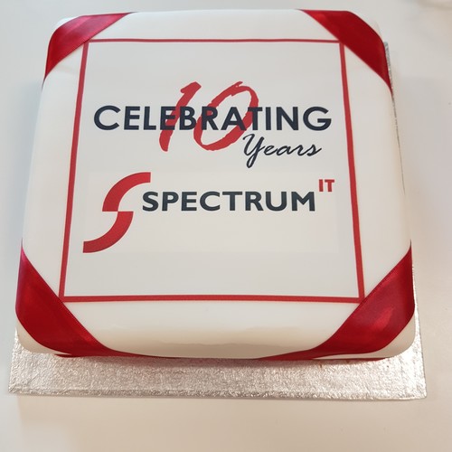 Celebrating 10 years Spectrum IT cake