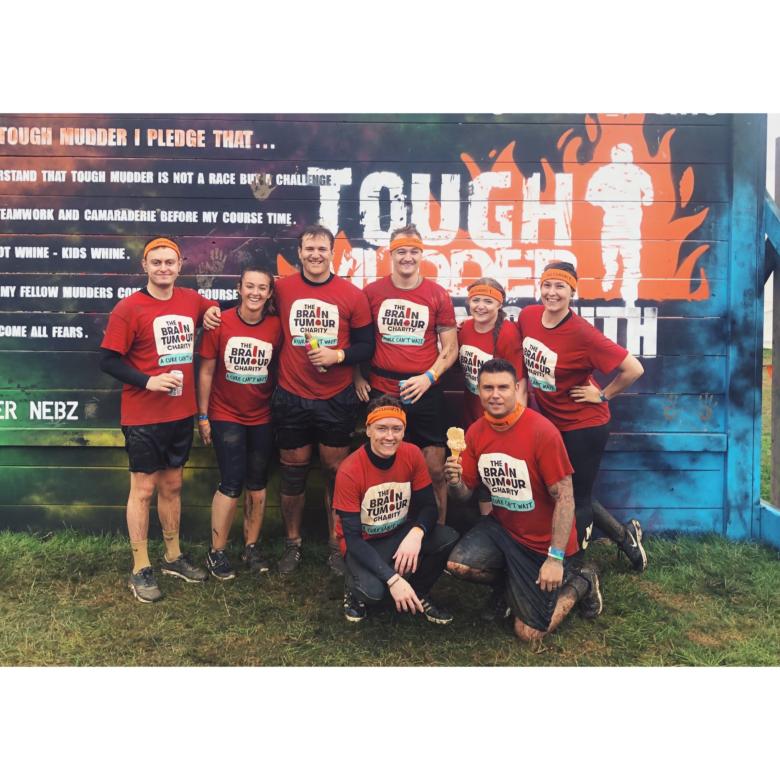 Some of the Spectrum IT team after completing tough mudder