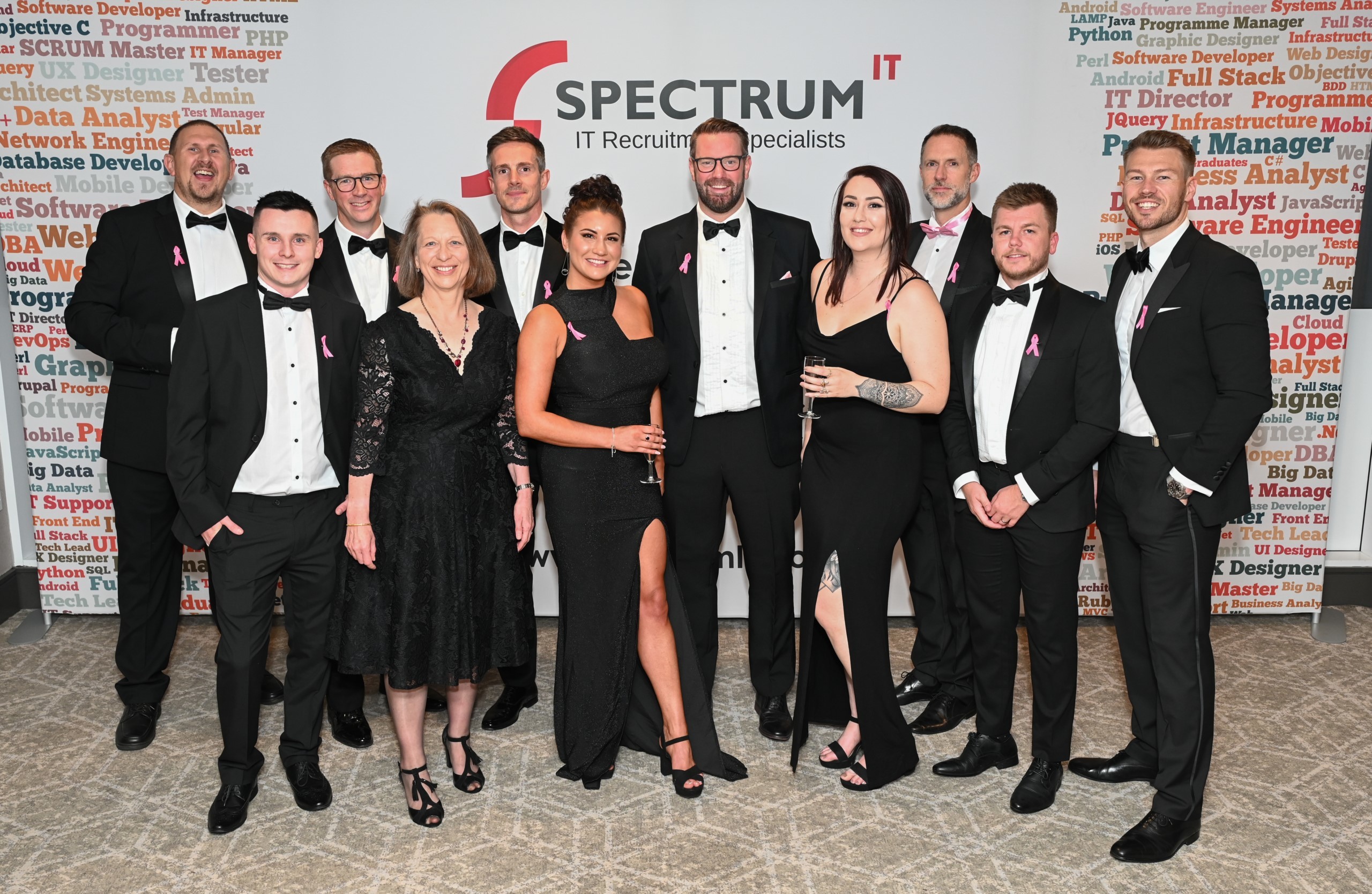 Some of the Spectrum IT team in black tie at the south coast tech awards