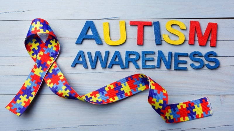 Austism Awareness written in different colours